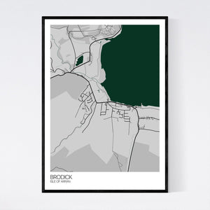 Brodick Town Map Print