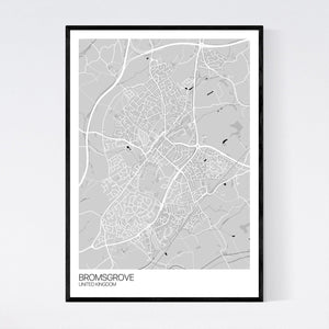 Bromsgrove City Map Print