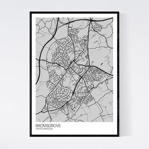 Bromsgrove City Map Print