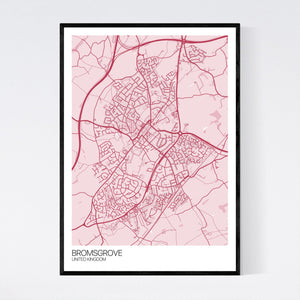 Bromsgrove City Map Print