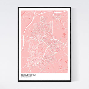 Bromsgrove City Map Print