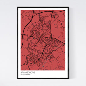 Bromsgrove City Map Print