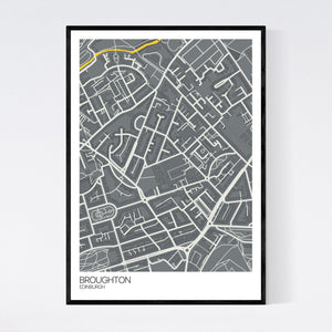 Broughton Neighbourhood Map Print