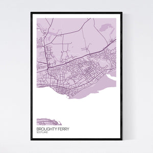 Map of Broughty Ferry, Scotland