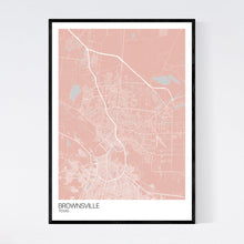 Load image into Gallery viewer, Brownsville City Map Print
