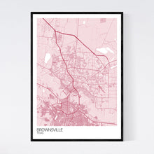 Load image into Gallery viewer, Brownsville City Map Print