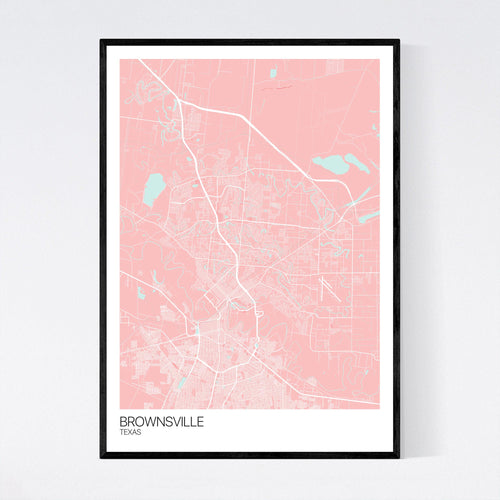 Map of Brownsville, Texas