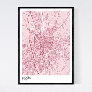 Bruges City Map Print