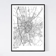 Load image into Gallery viewer, Bruges City Map Print