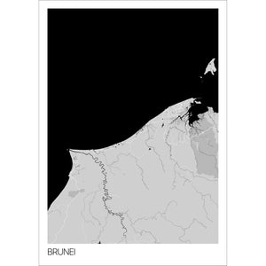 Map of Brunei, 
