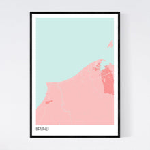Load image into Gallery viewer, Brunei Country Map Print