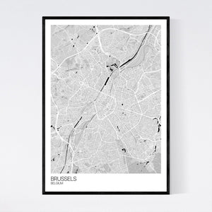 Brussels City Map Print