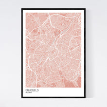 Load image into Gallery viewer, Brussels City Map Print