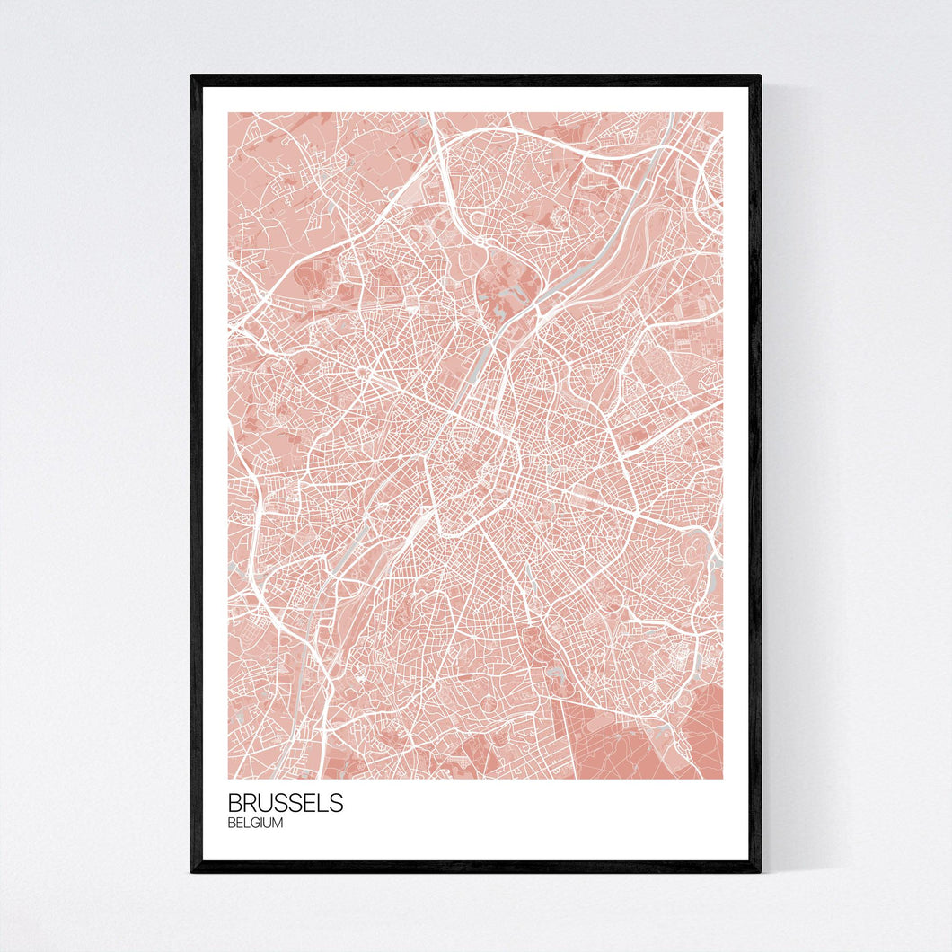 Brussels City Map Print