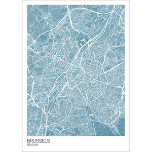 Map of Brussels, Belgium