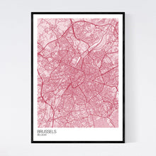 Load image into Gallery viewer, Brussels City Map Print