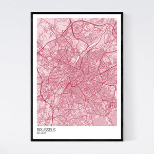 Brussels City Map Print