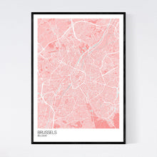 Load image into Gallery viewer, Brussels City Map Print