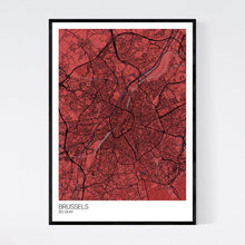 Load image into Gallery viewer, Brussels City Map Print