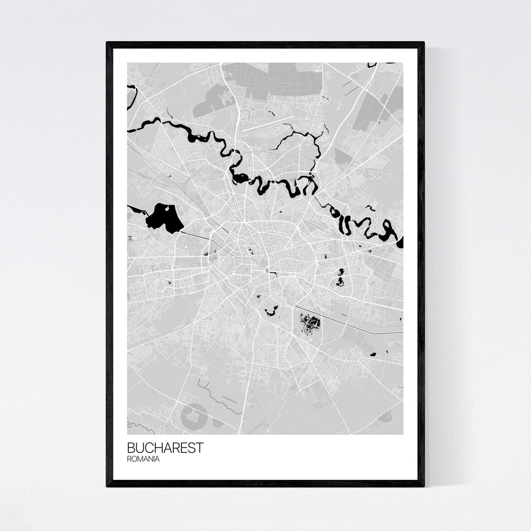 Bucharest City Map Print