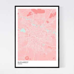 Bucharest City Map Print