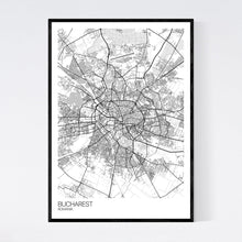Load image into Gallery viewer, Bucharest City Map Print