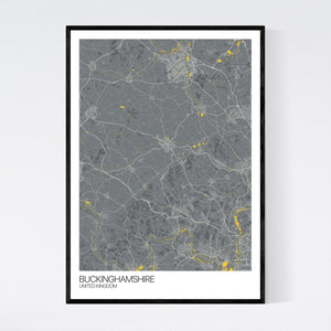 Buckinghamshire Region Map Print