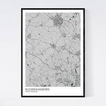 Load image into Gallery viewer, Buckinghamshire Region Map Print