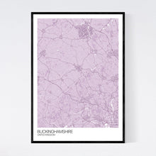 Load image into Gallery viewer, Buckinghamshire Region Map Print