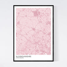 Load image into Gallery viewer, Buckinghamshire Region Map Print