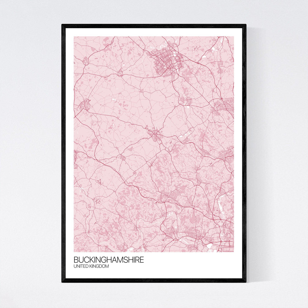 Buckinghamshire Region Map Print