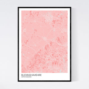 Buckinghamshire Region Map Print