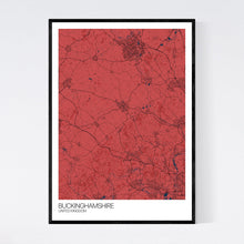 Load image into Gallery viewer, Buckinghamshire Region Map Print