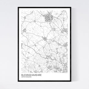 Buckinghamshire Region Map Print