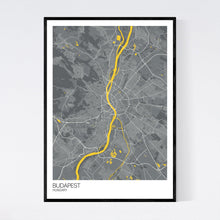 Load image into Gallery viewer, Budapest City Map Print