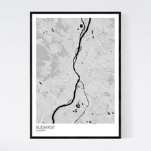 Load image into Gallery viewer, Budapest City Map Print