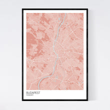 Load image into Gallery viewer, Budapest City Map Print