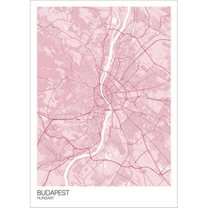 Map of Budapest, Hungary