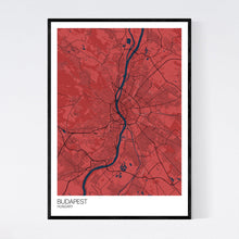Load image into Gallery viewer, Budapest City Map Print