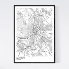 Load image into Gallery viewer, Budapest City Map Print
