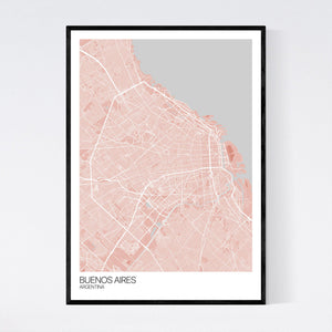 Buenos Aires City Map Print