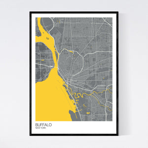 Buffalo City Map Print