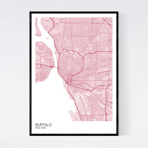 Buffalo City Map Print
