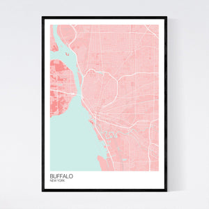 Buffalo City Map Print
