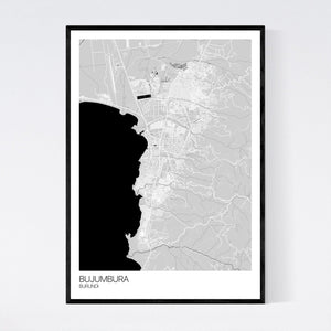 Bujumbura City Map Print