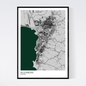 Bujumbura City Map Print