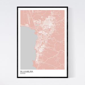 Bujumbura City Map Print