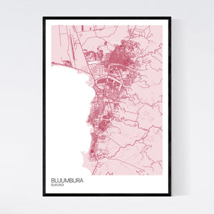 Bujumbura City Map Print