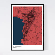 Load image into Gallery viewer, Map of Bujumbura, Burundi
