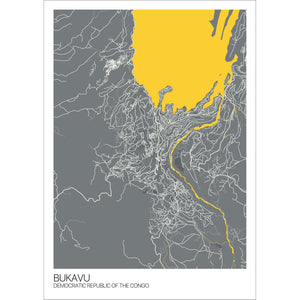 Map of Bukavu, Democratic Republic of the Congo